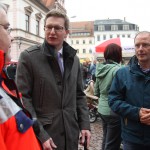 Abgeordneter Oliver Wehner und Sachsens Innenminister Markus Ulbig beim Markt der Kulturen in Pirna