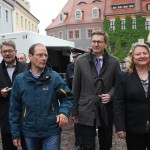 Abgeordneter Oliver Wehner und Sachsens Innenminister Markus Ulbig beim Markt der Kulturen in Pirna